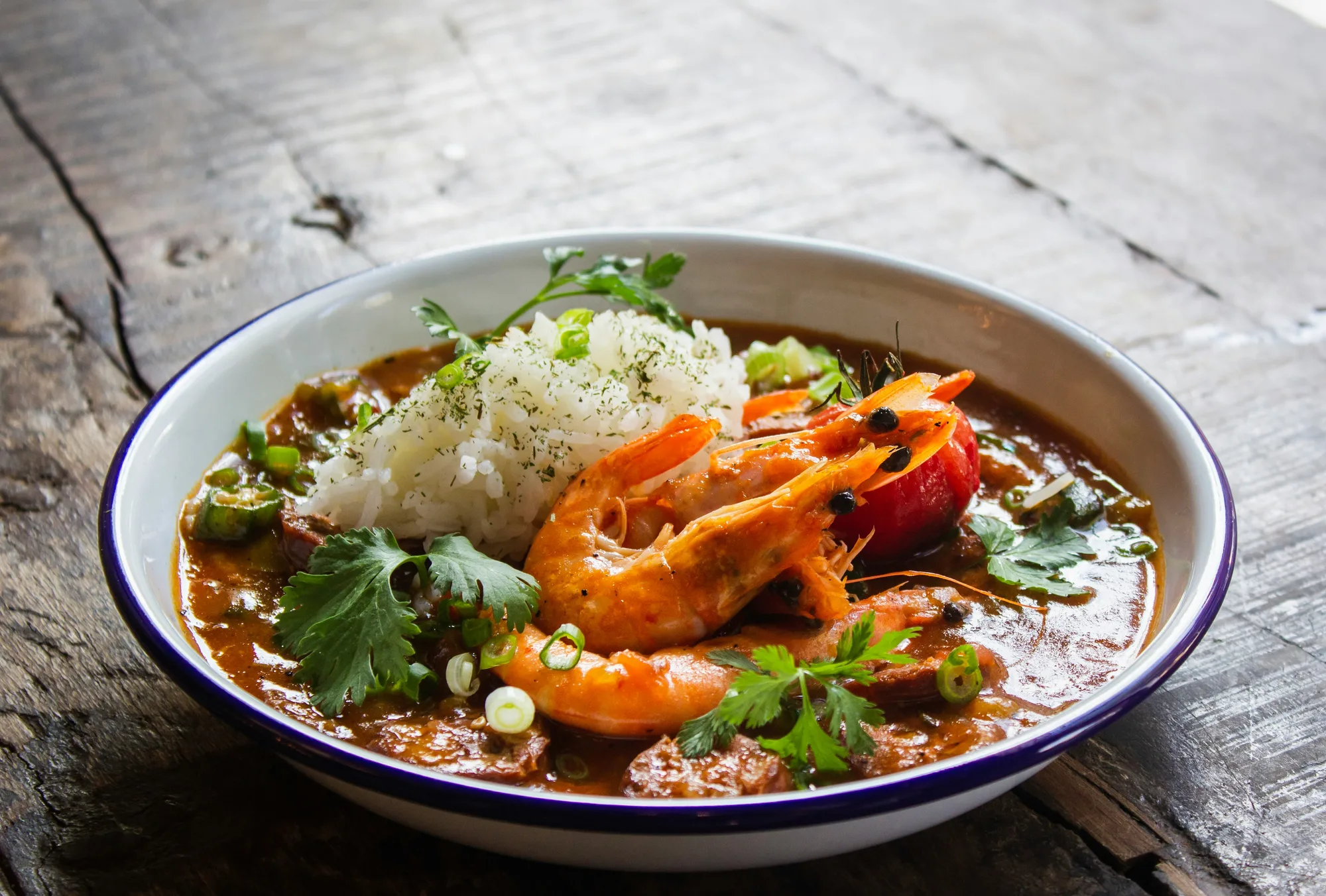 Gumbo de crevettes à la louisianaise